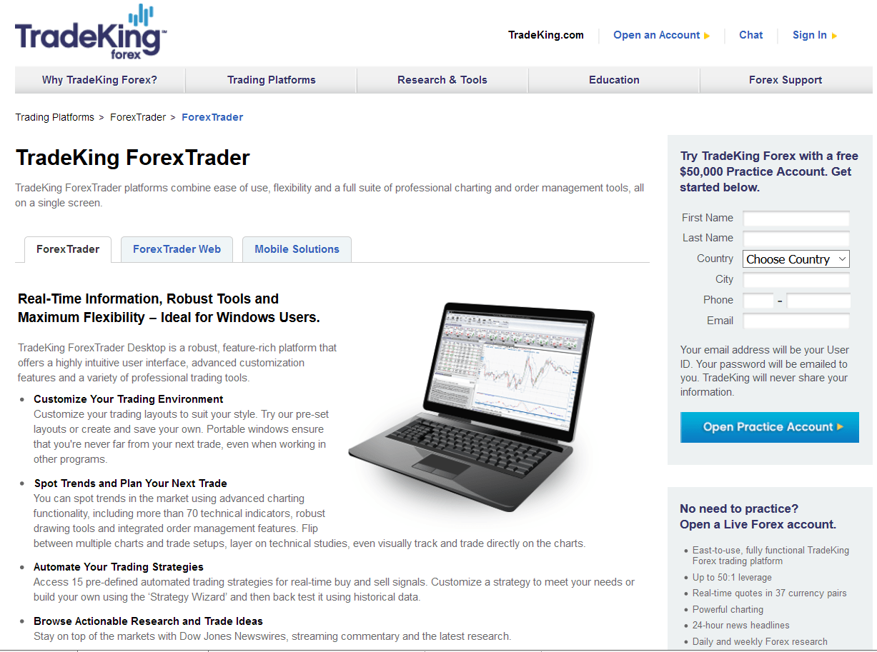 TradeKing Forex trader